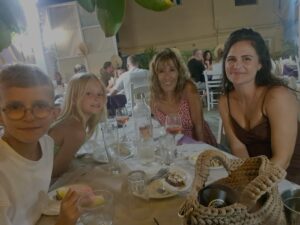 Enjoying dinner at Elpis restaurant in Plaka
