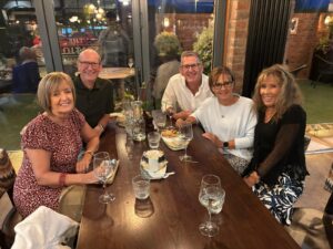From left to right - Deb, David, Mike, Karen & I enjoying dinner on Karen's birthday