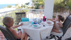 Arthur & Ava being creative with seashells
