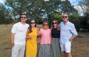 Don't they all look cool! The whelan family - From left - Nephew Rob, Niece and Bride Hannah, Sister Karen, Niece Sophie and Brother-in-Law Mike