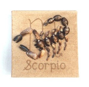 My Star Signs were popular last summer. Here's mine - Scorpio in Seashell Mosaic on Sand - 20 x 20cms