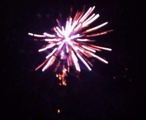 A great New Year's Eve fireworks display and I even managed to capture this one!