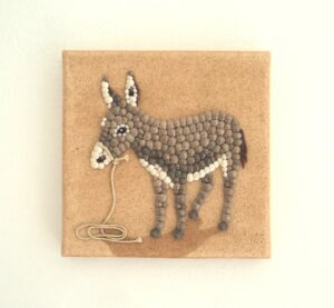 Seashell & Sand Mosaic Donkey - popular design in September. Both my Donkey designs also sold on Etsy.