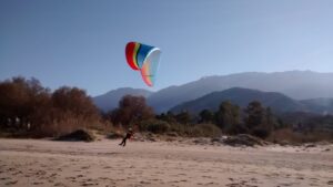 We've seen it many times in Georgioupoli -a perfect day for Motored paragliders