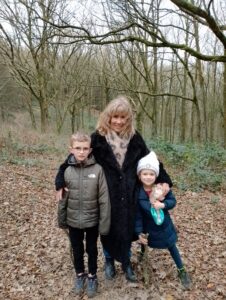 In the woods with Ralph and Neve