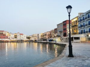 Chania Harbour Front - so peaceful without all the tourists