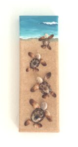 Best seller for 15 years - Baby Turtles in Seashell Mosaic on Sand