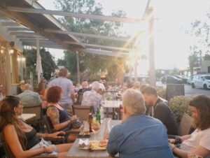 At Vangeli's terrace enjoying the live music