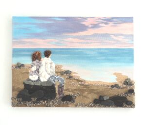 Couple on Sunset Beach - sold on the last day of my season 