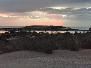 Fabulous Sunset at Elafonisi - as seen on our walk back to the rooms