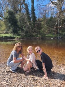 At the riverside where Ralph was brilliant at skimming stones