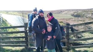 Rich, Zoe, Arthur & Ava at our walk on The Yorkshire Moors